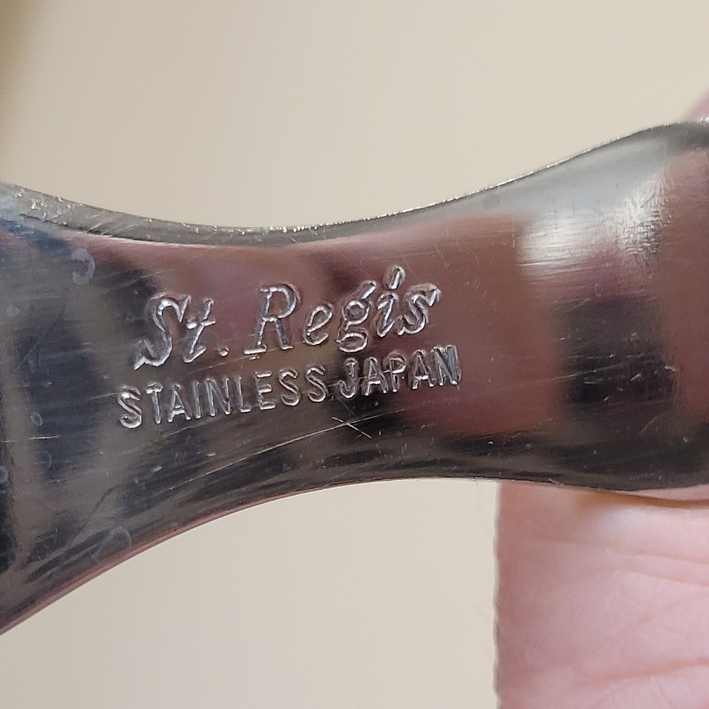 Vintage St. Regis Carving Set Stainless Steel Serrated Knife Rosewood Handle Box - Picture 9 of 10